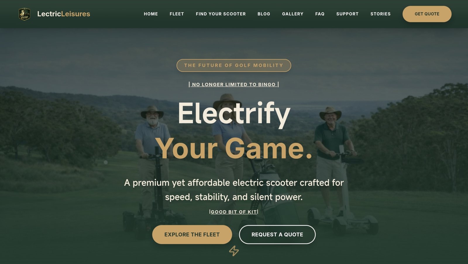 Lectric Leisure website preview